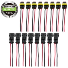 8 Pairs 2 Pins Car Waterproof Electrical Connector Plug with 20 AWG Wire Marine