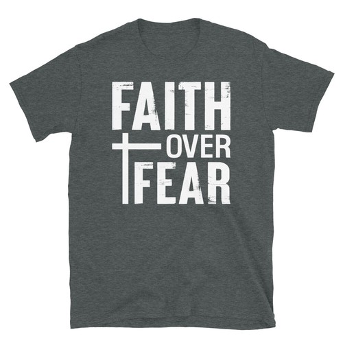 Faith Over Fear Christian Faith Church Holy Bible Short-Sleeve Unisex T-Shirt - Picture 4 of 4