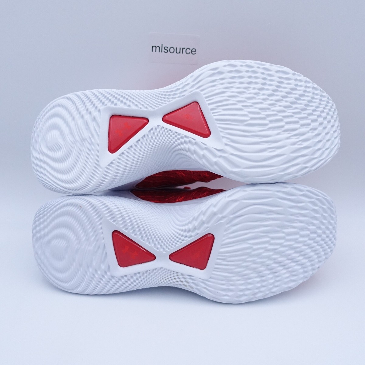 Men\'s Under Armour Curry Flow 9 Basketball Shoes 3025631-100 White/Red Size 12 Size 12 Men main image 4
