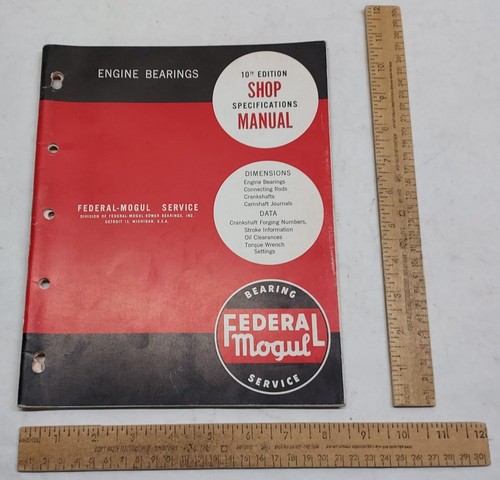 1958 SHOP Specifications MANUAL - FEDERAL Mogul BEARING SERVICE - listing #7440 - 第 2/11 張圖片