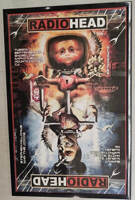 希少 RADIOHEAD レディオヘッド 2003 コンサートポスター サイン入 RadioHead 2003 Concert Poster 11 X 17 Framed | eBay