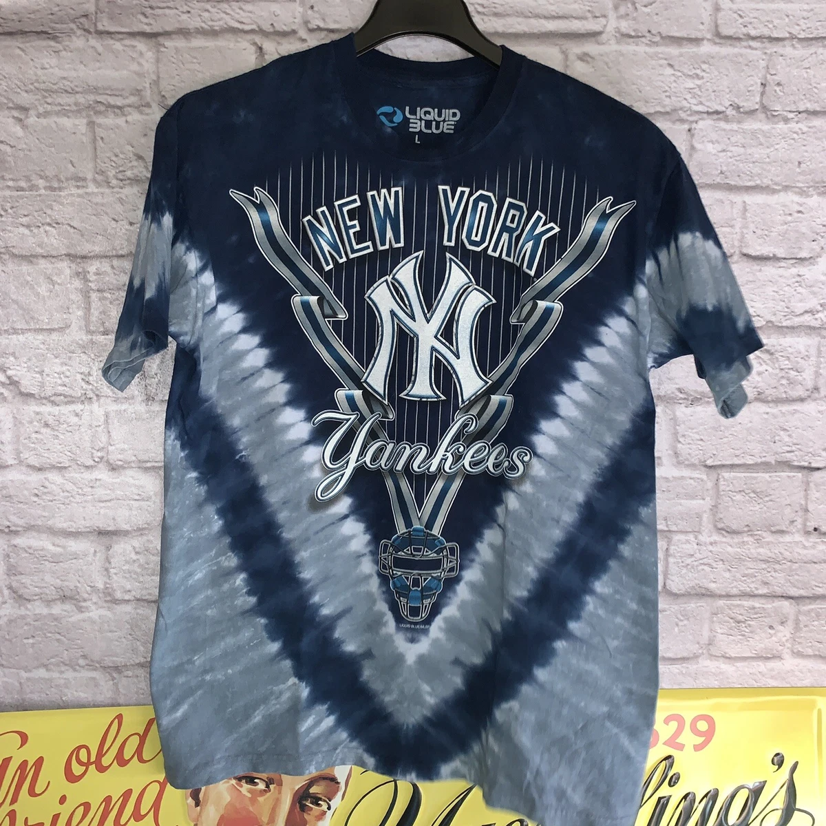 Liquid Blue NY Yankees T-Shirt Mens XL Blu Tie Dye Preshrunk Cotton MLB New  York