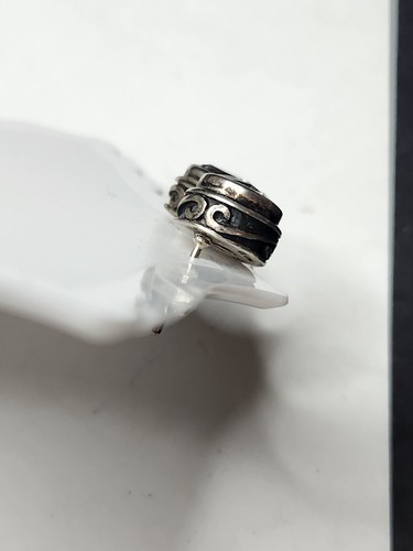 SILPADA 925 Sterling Silver Scroll Bezel Cubic Zirconia Earrings P1232 Retired - Picture 5 of 6