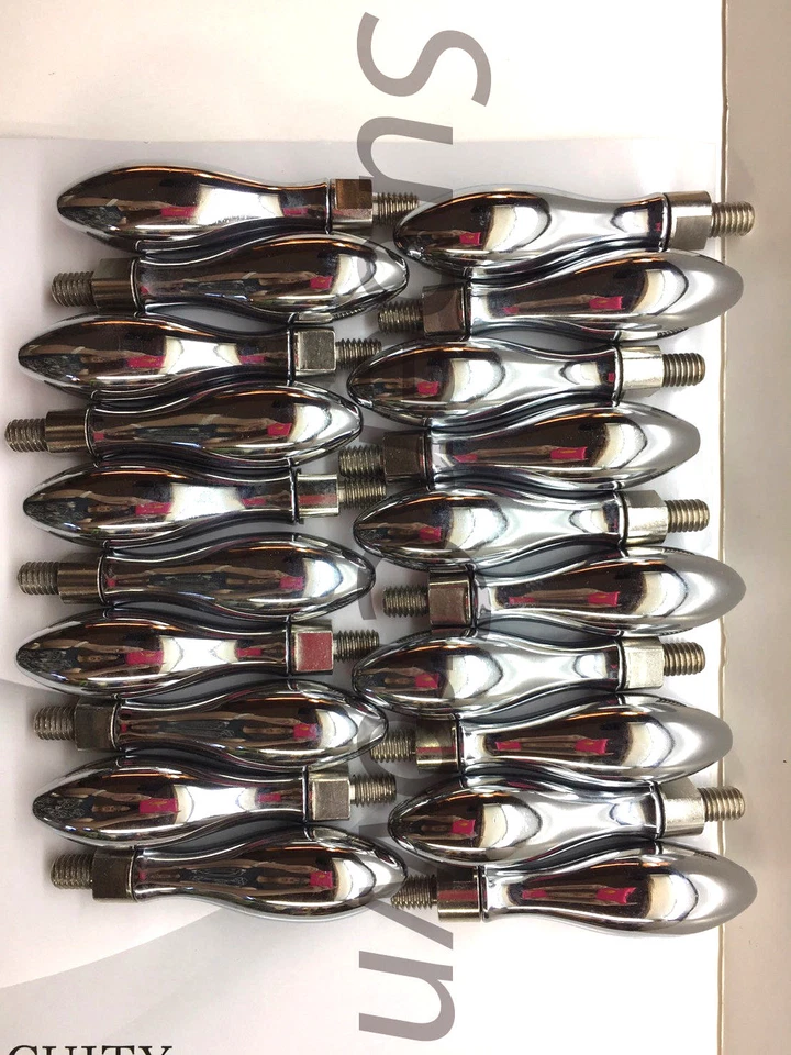 SUPER CROWN Set of 20pcs Chrome Plated Revolving Grip, 3/8 In Thread for Import Mill Machine