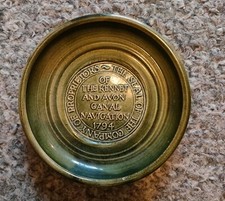 Studio Pottery Dish for Kennet & Avon Canal Company. Clee Pottery Eton Windsor