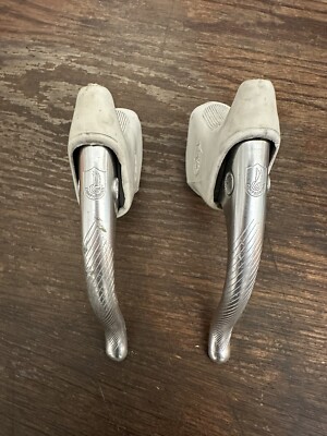 Leviers De Frein Campagnolo C-Record Cobalto – Capots Blancs – 1ère Génération