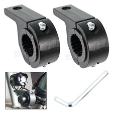 2pcs Horizontal 1''/25mm ATV UTV Off-Road LED Light Bar Clamp Mount Bracket Kit.