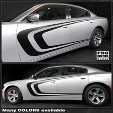 Dodge Charger 2011-2023 Side Double Scallop C-stripes Decals Choose Color Dodge Charger 2011-2023 Side Double Scallop C-stripes Decals Choose Color