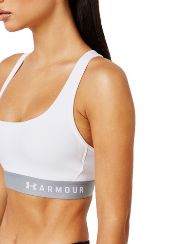 Under Armour Womens Sports Bra Mid Crossback Gym Training Tops Bras - Picture 16 of 18