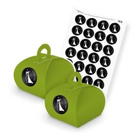Itenga Set Wir Sagen Dank M25 24X Geschenkbox Karton Mit Griff GrüN Und Sticker