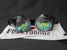 New Funky Goggs Kaleidoscope Goggles steampunk Rave Glasses Rainbow