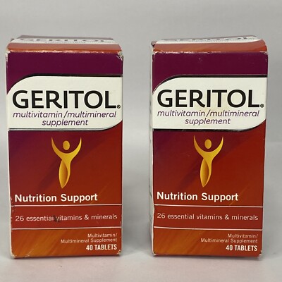 Geritol Multi-Vitamin Nutritional Support Tablets - Healthy, ￼40 Count (2 Pack)