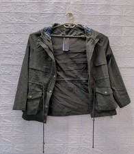 New Eden Society Women's Olive Green Hood Cargo Jacket Sz. L