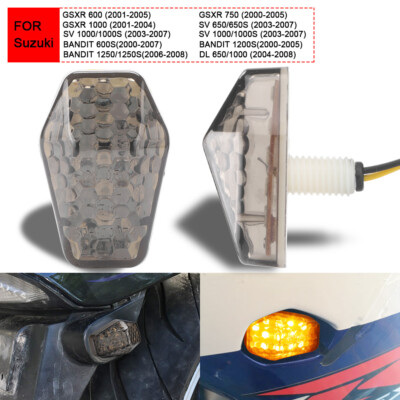 2x Flush Mount Motorcycle Turn Signal Indicator Light Amber Blinker for Suzuki