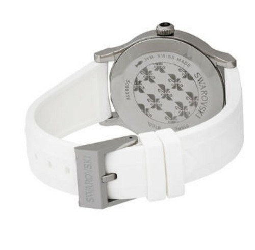 Crystal Octea Classica White Rubber Watch rrp £450 - Picture 3 of 8