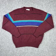Vintage 80s 90s Maxam Stylish Knit Sweater Medium Wool Acrylic Blend Made in USA