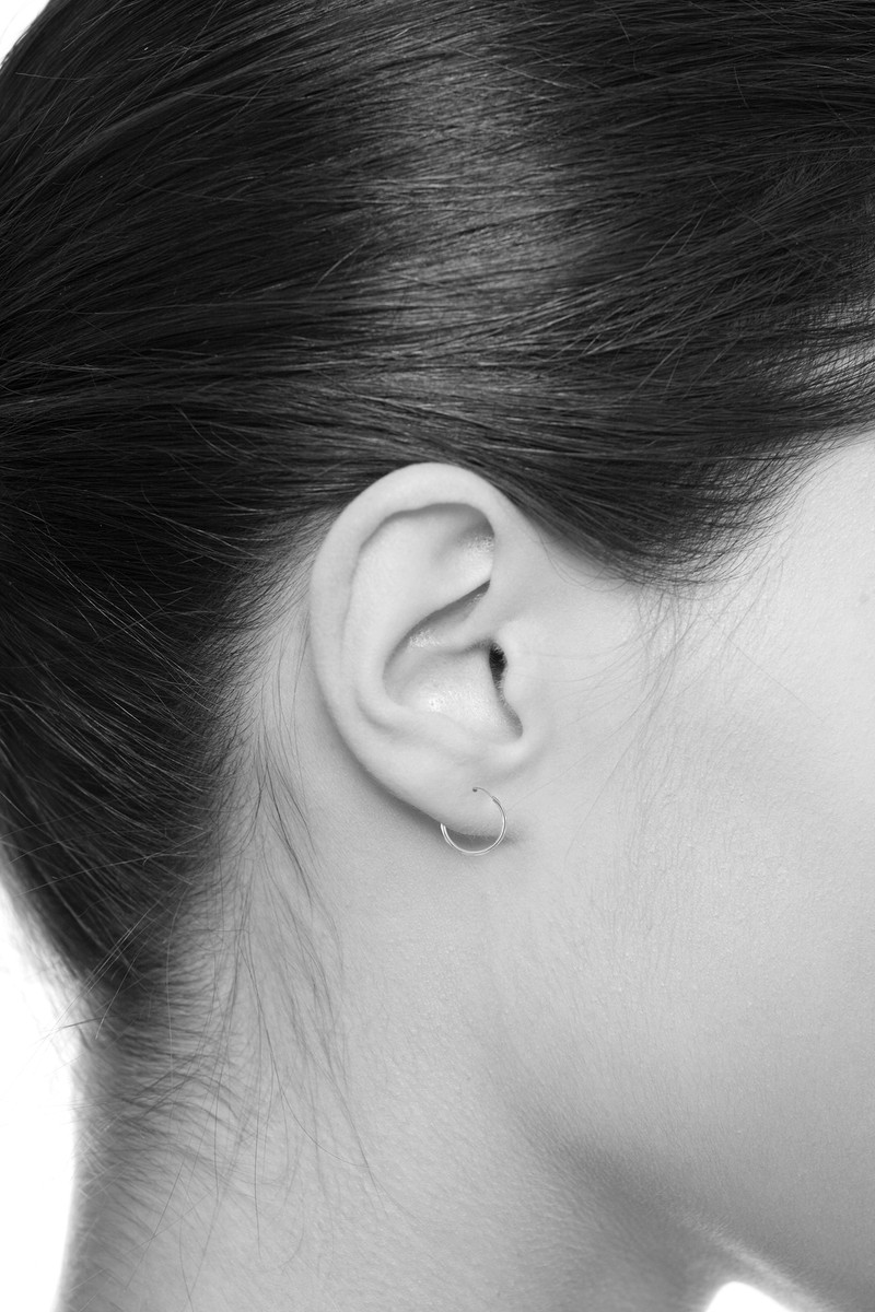 plus one works IRIWAK 38 美品 Wellingsale 14k White Gold 1.5mm Faceted Endless Hoop