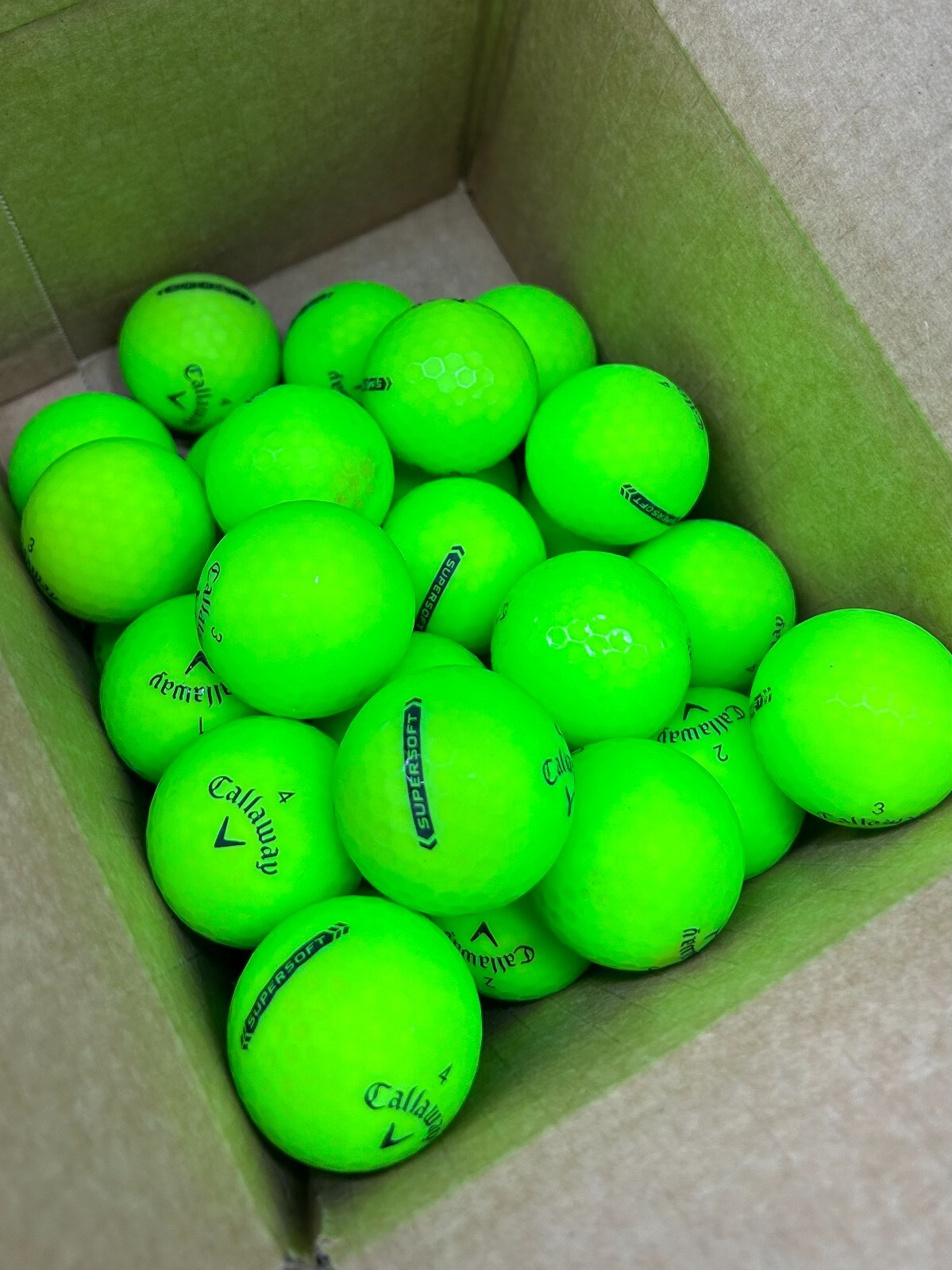 24 Green Callaway Super Soft Matte Used Golf Ball Mix 4A/5A FREE SHIPPING