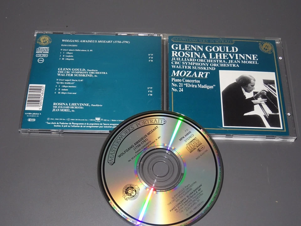 MOZART - PIANO CONCERTOS 21 & 24: GLENN GOULD / MASTERWORKS-CBS-CD (MINT-)