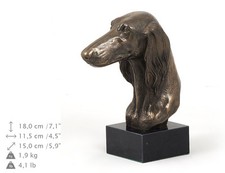 Saluki, statue en marbre buste de chien, ArtDog édition limitée, USA