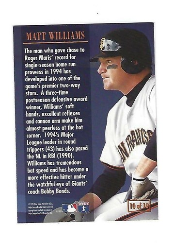 1995 Fleer Update Diamond Tribute 10 card set. Bonds, Griffey Jr., Belle - Picture 11 of 11