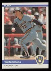 1984 Fleer Ted Simmons #213 Milwaukee Brewers Baseball Card