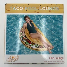 Taco Pool Lounge Float H2OGO! 67 in. X 35 in. New 