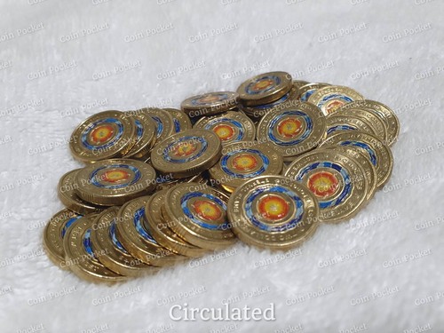 Moneda naranja de dos dólares Eternal Flame Lest We Forget 2018 Australia rara CIRC - Imagen 13 de 16