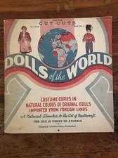 Dolls of the World Cut Outs Book No. 1 Hand-Craft 1939 Printed on Cloth