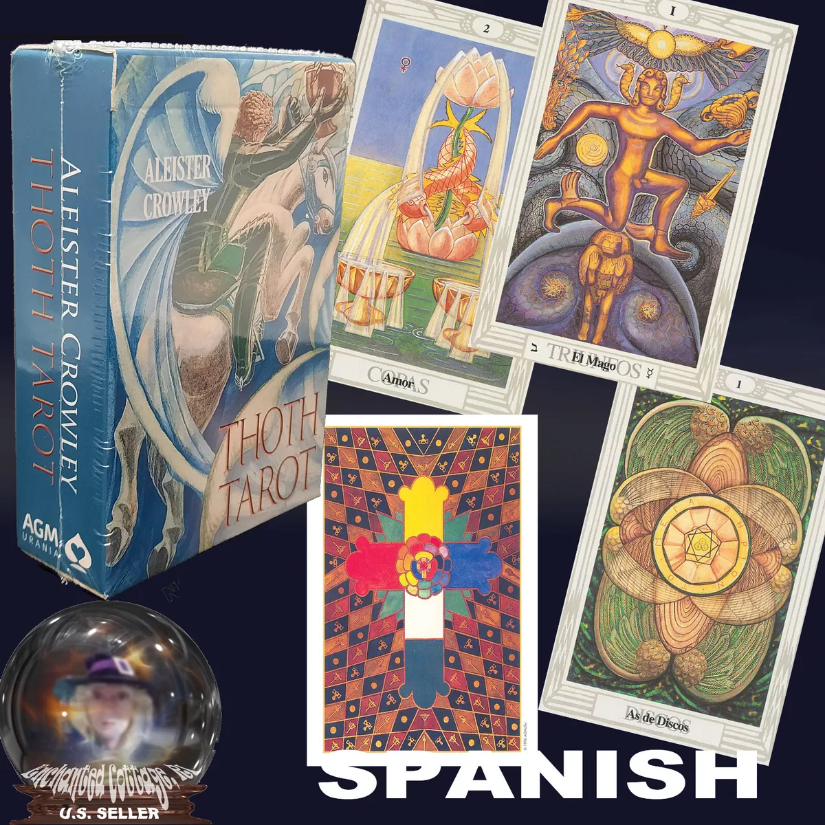 Astrologia Tarot Cards with Guidebook, Espanhol Oracle Deck