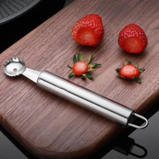 Stainless Steel Tomato Corer Strawberry Huller Stem Remover Fruit Leaf Remover