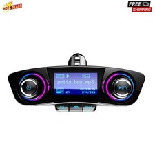 Bluetooth 5.0 Car Adapter Auto Wireless Dual FM/AUX Transmitter Kit MP3 Player