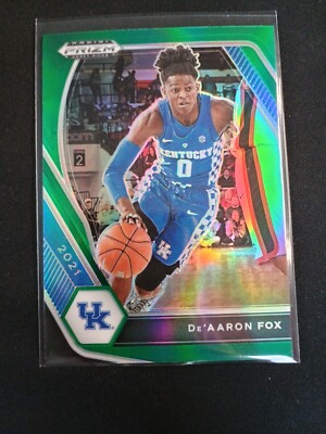 2021-22 Panini Prizm Draft Picks Basketball De'Aaron Fox #72 Green