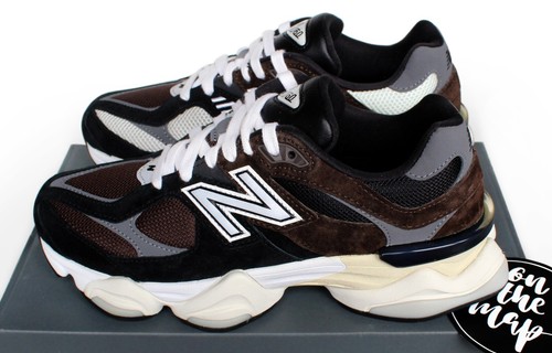 New Balance 9060 Dark Brown Black Grey Suede UK 5 7 10 11 12 US U9060BRN New - Afbeelding 1 van 12