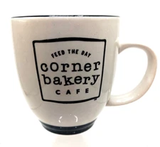 Corner Bakery Cafe Feed The Day Tea Coffee Mug Cup Off White Black Diversified