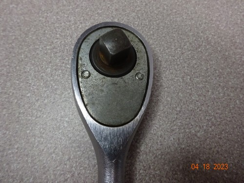 Vintage Fleet Tools 3/8" Drive Ratchet Socket Wrench #1261 USA Made, Mid Century - Imagen 5 de 6