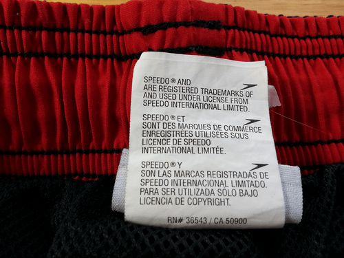 Boys Speedo Black and Red Elastic Drawstring Swim Trunks Short Youth Sz M Medium - Picture 4 of 7