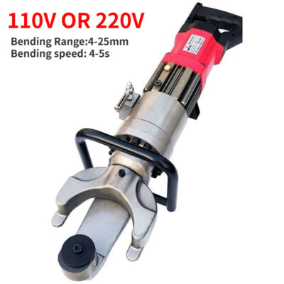Electric Hydraulic Steel Bar Bending Machine Portable Rebar Range 4-25MM  1150W