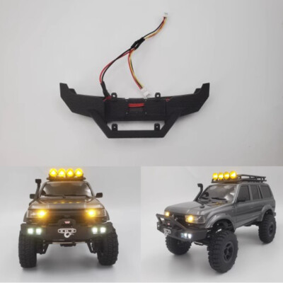 Für FMS 1/18 FCX18 LC80 RC Car Modified Nylon Frontstoßstange mit Licht Black