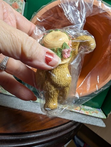 Figurina nuova cara orsacchiotti 2002 appartenenza terracotta fioriera vaso abbracciatore - Foto 9 di 12