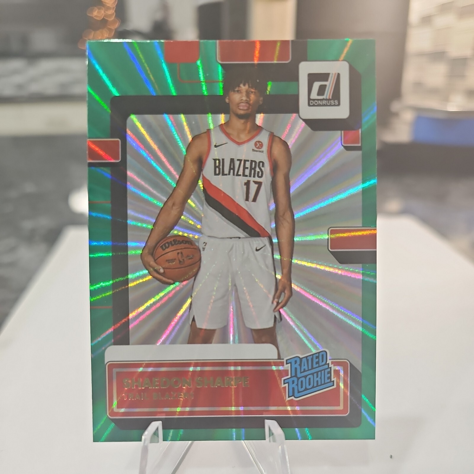 2022-23 Donruss #207 Shaedon Sharpe Holo Laser Green