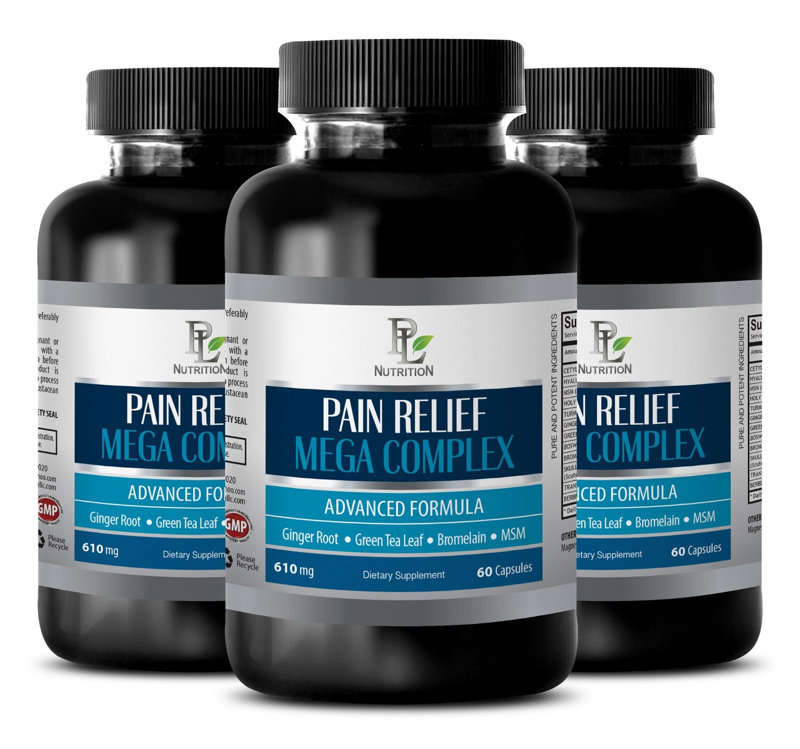 pain management - PAIN RELIEF MEGA COMPLEX 610MG 3B- antioxidant boost