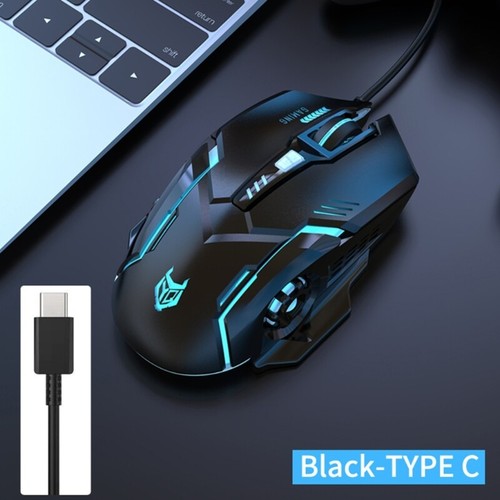 Type C Mouse USB C Gaming Mouse RGB Backlit Ergonomic Mouse 3600DPI - Picture 3 of 8