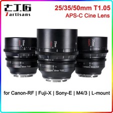 7artisans 25mm 35mm 50mm T1.05 APS-C Cinema Lens For Canon Sony Fuji M43 Leica L