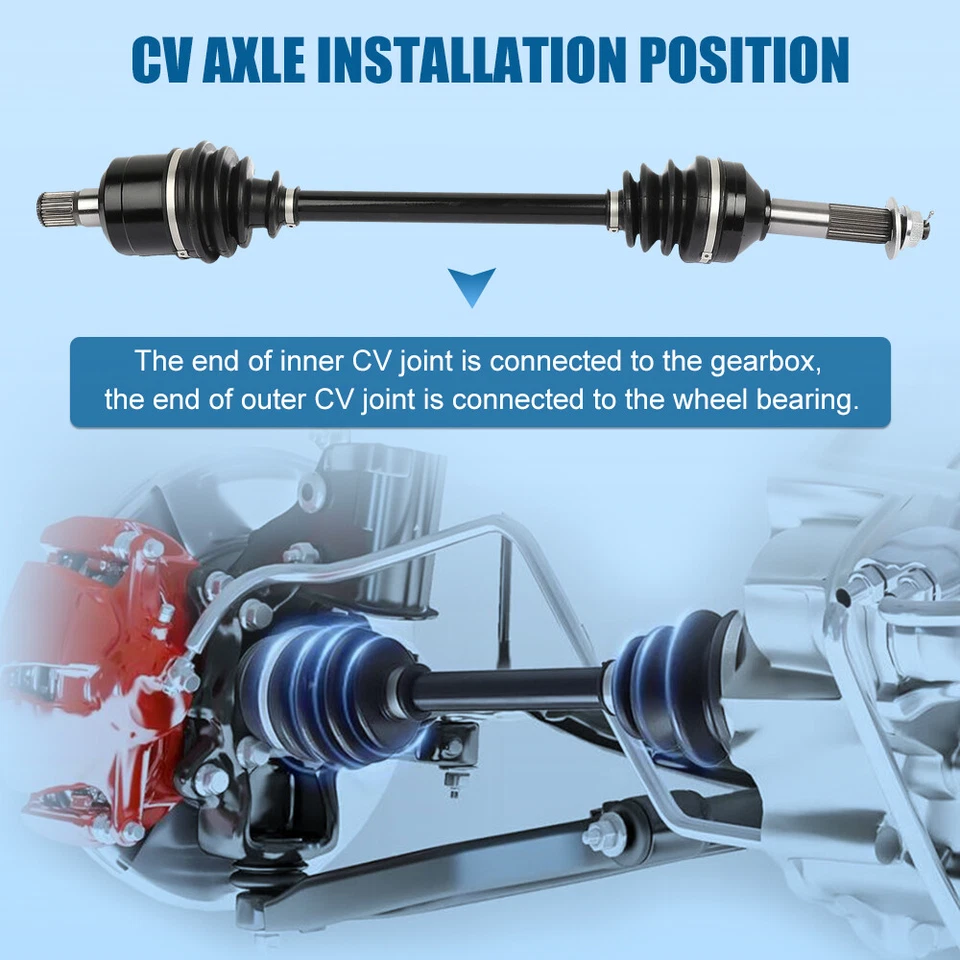 2x Eje de transmisión CV para Kawasaki Teryx4 750/800 y Teryx 800 trasero lado derecho+derecho Foto 4 de 4