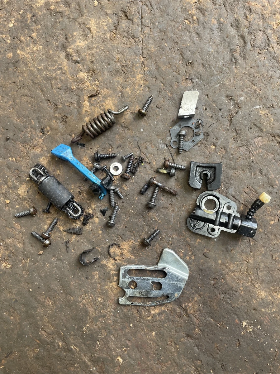OEM Poulan Pro 221 Chainsaw Miscellaneous Parts Lot Bolts Choke Bin N48