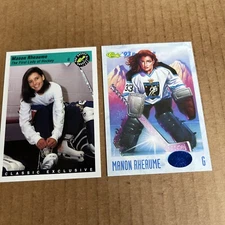 MANON RHEAUME RC 1993 Classic #3 & Hockey Art #112 First Lady Hockey Cards (c4)