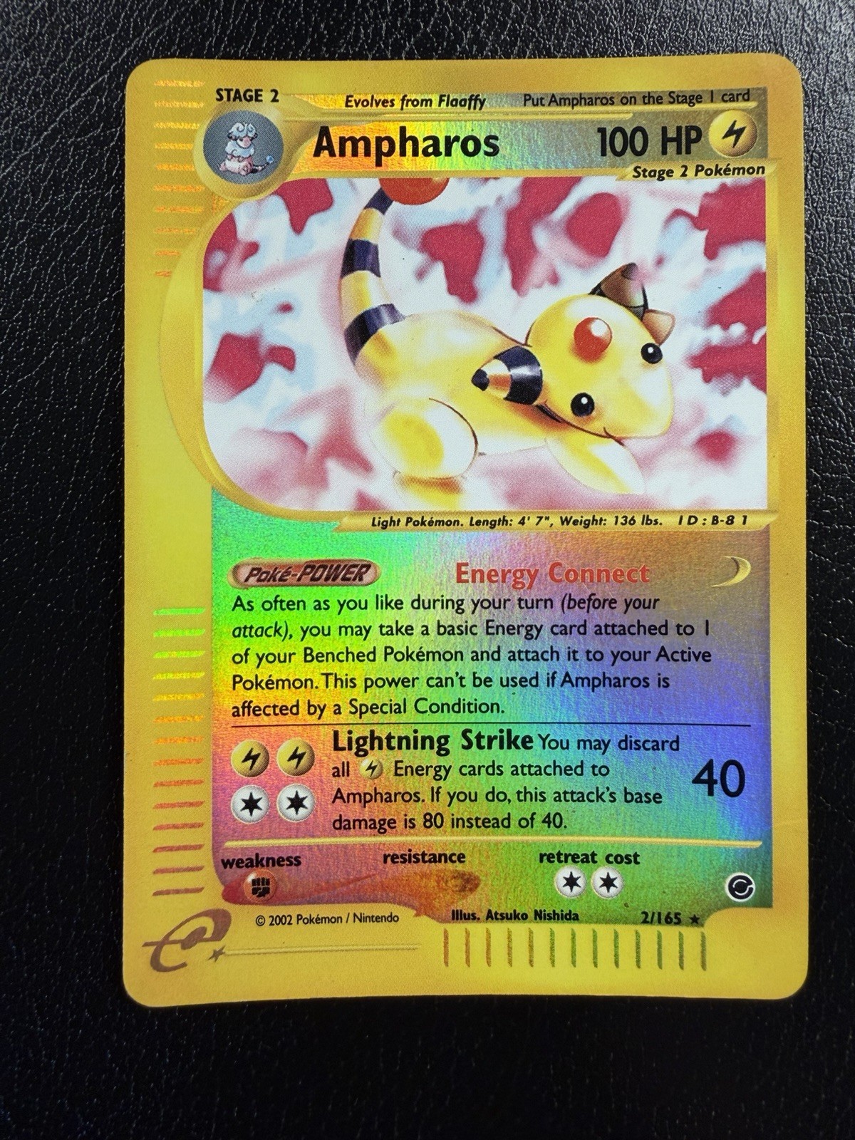 Ampharos 2/165 Reverse Holo Expedition Base Set Rare HP/DMG
