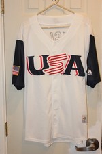 White Detroit Tigers Ian Kinsler 3 Usa World Baseball Classic Wbc Jersey - L