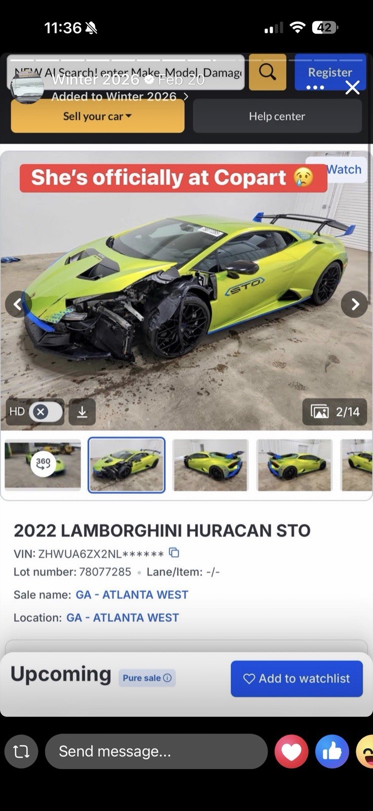 Lamborghini STO Engine Cover Bonnet Roof scoop